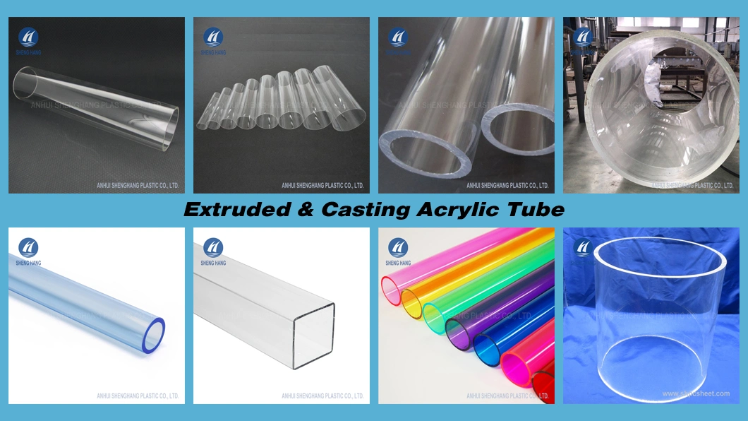 100% PMMA Colored Plexiglass Acrylic Tubes