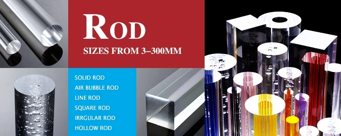 Acrylic PMMA Rod Plexiglass Solid Sticks Round